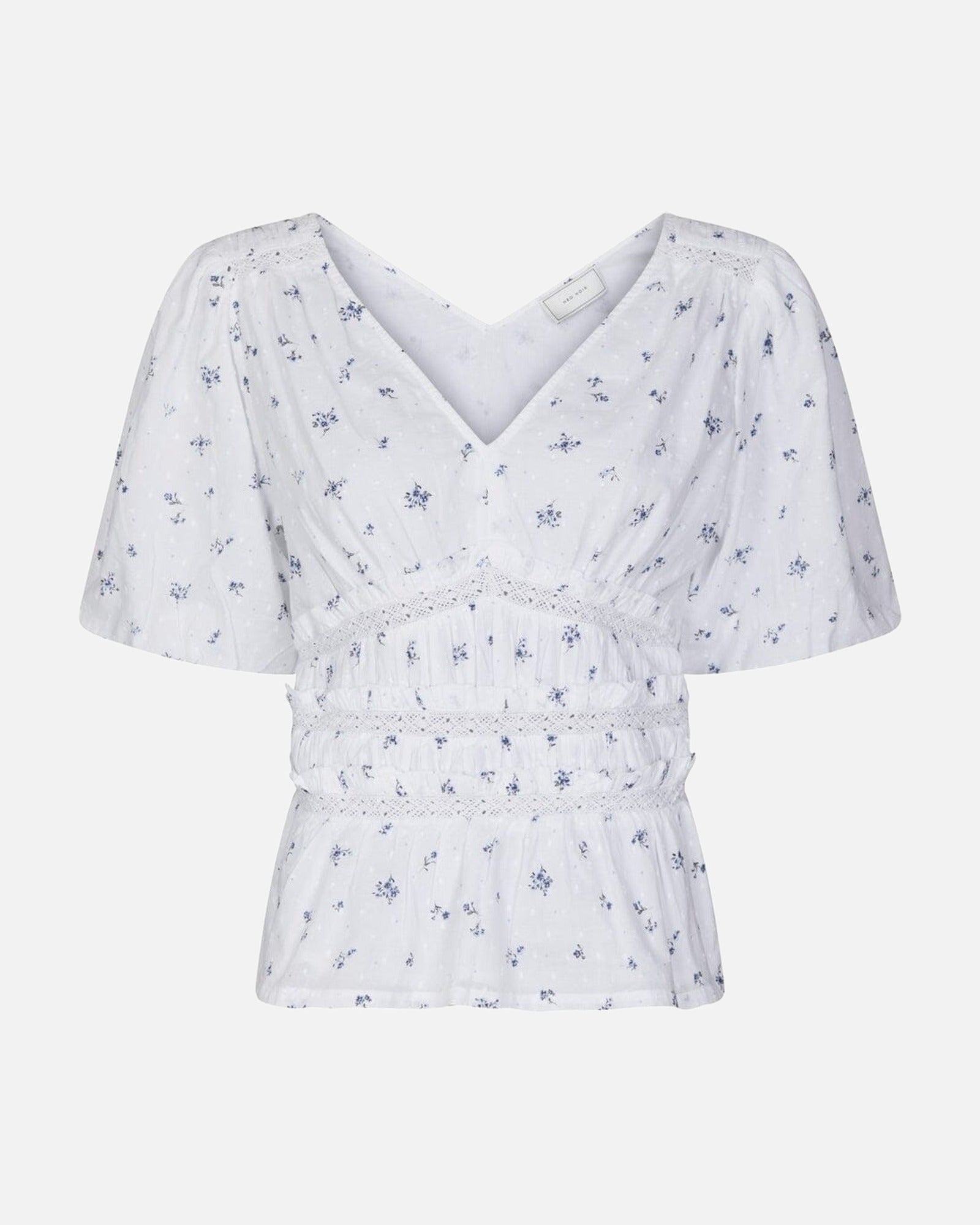 Sapura Flower Dobby Blouse - 978 BLUE FLOWER