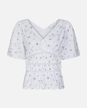 Sapura Flower Dobby Blouse - 978 BLUE FLOWER