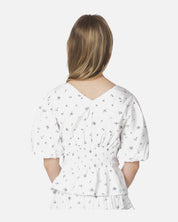 Sapura Flower Dobby Blouse - 978 BLUE FLOWER