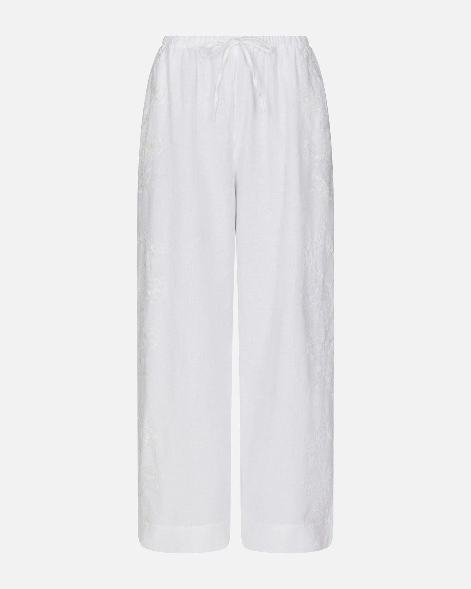 Heifa Embroidery Pants - 120 WHITE