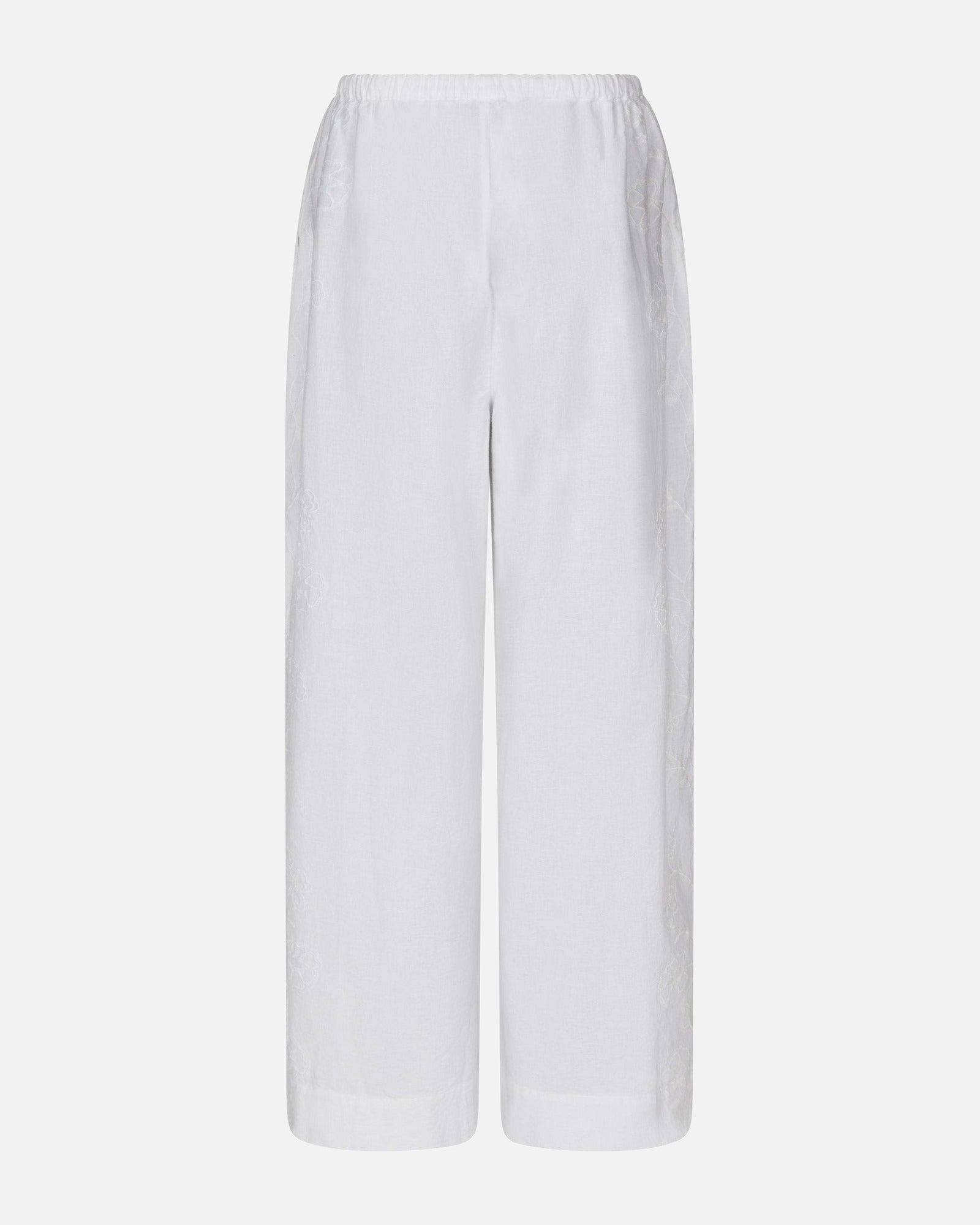 Heifa Embroidery Pants - 120 WHITE