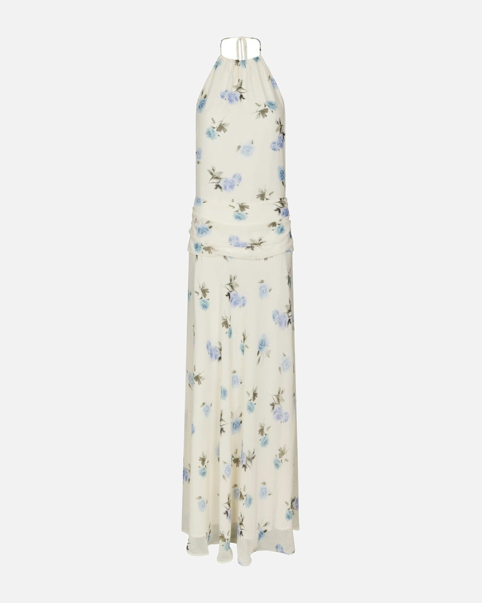 Gabina Faded Flower Dress - 292 LIGHT BLUE