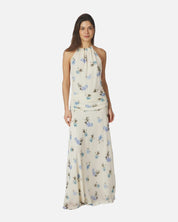 Gabina Faded Flower Dress - 292 LIGHT BLUE