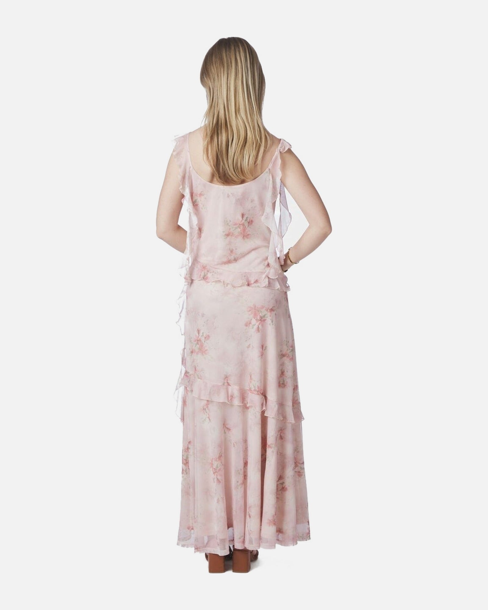 Adelle Frill Mesh Dress - 754 LIGHT PINK