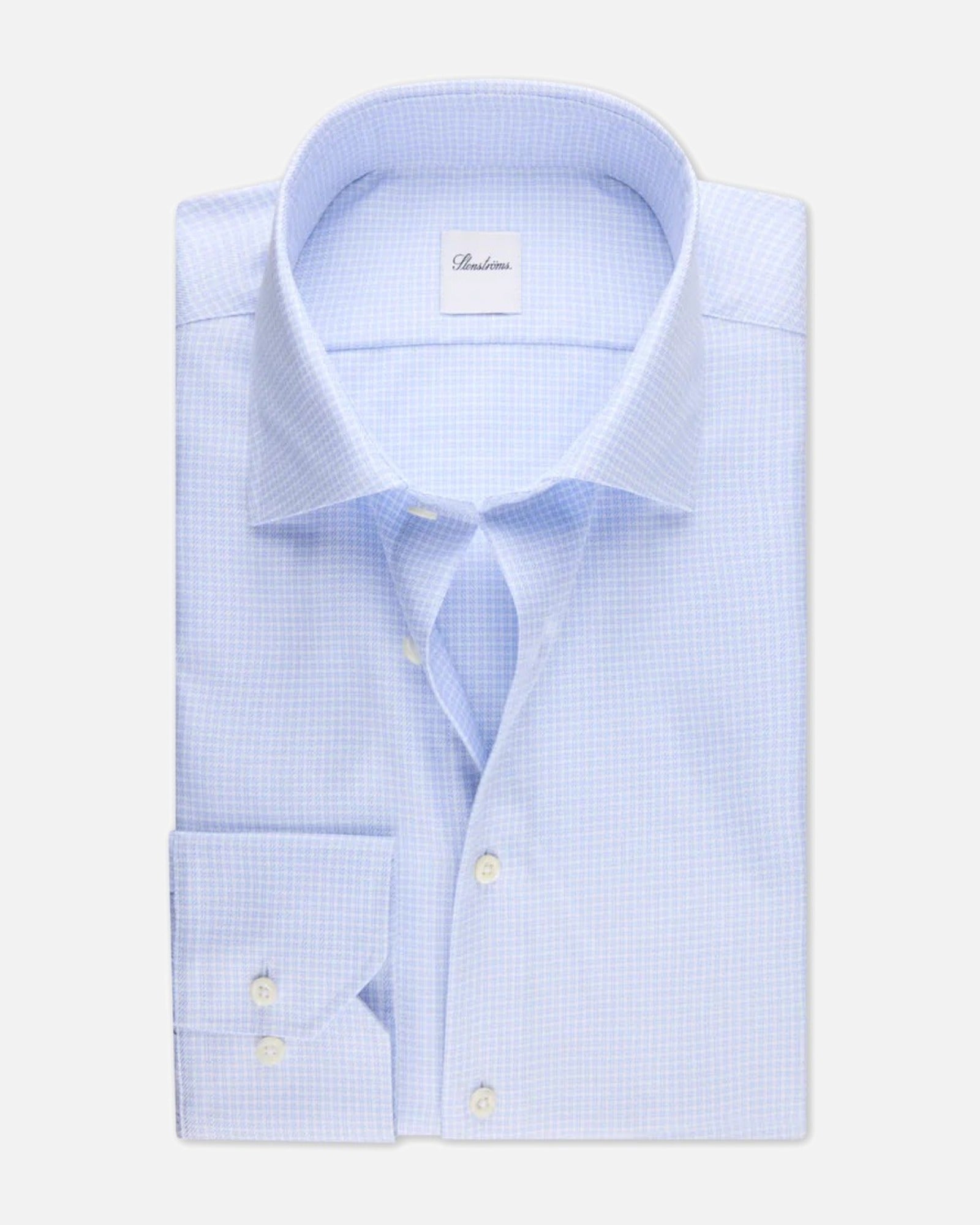 Stenströms Regular Fit Rutig twillskjorta herr – Light Blue Check