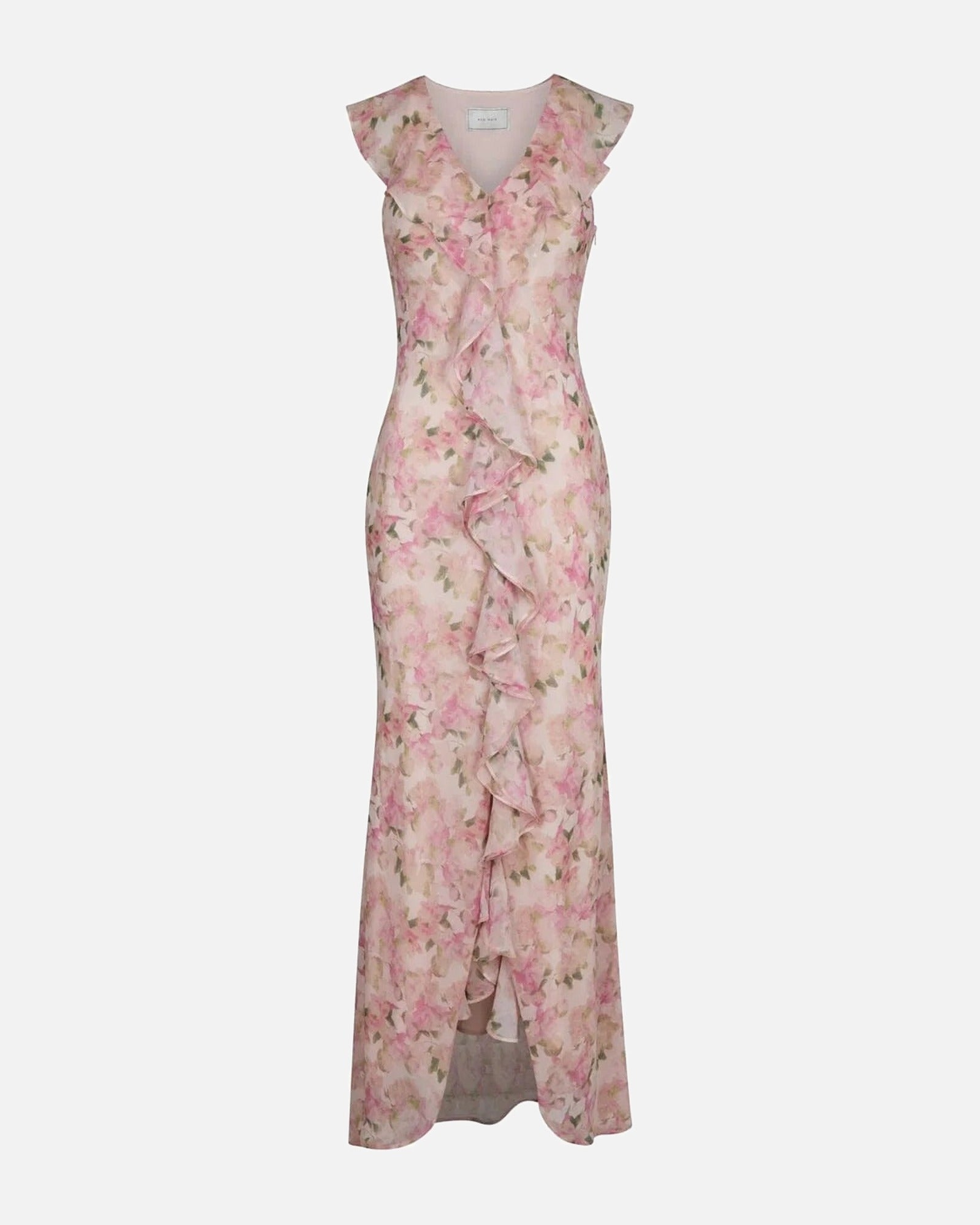 Neo Noir Zella Chiffon Print Dress – Dusty Pink