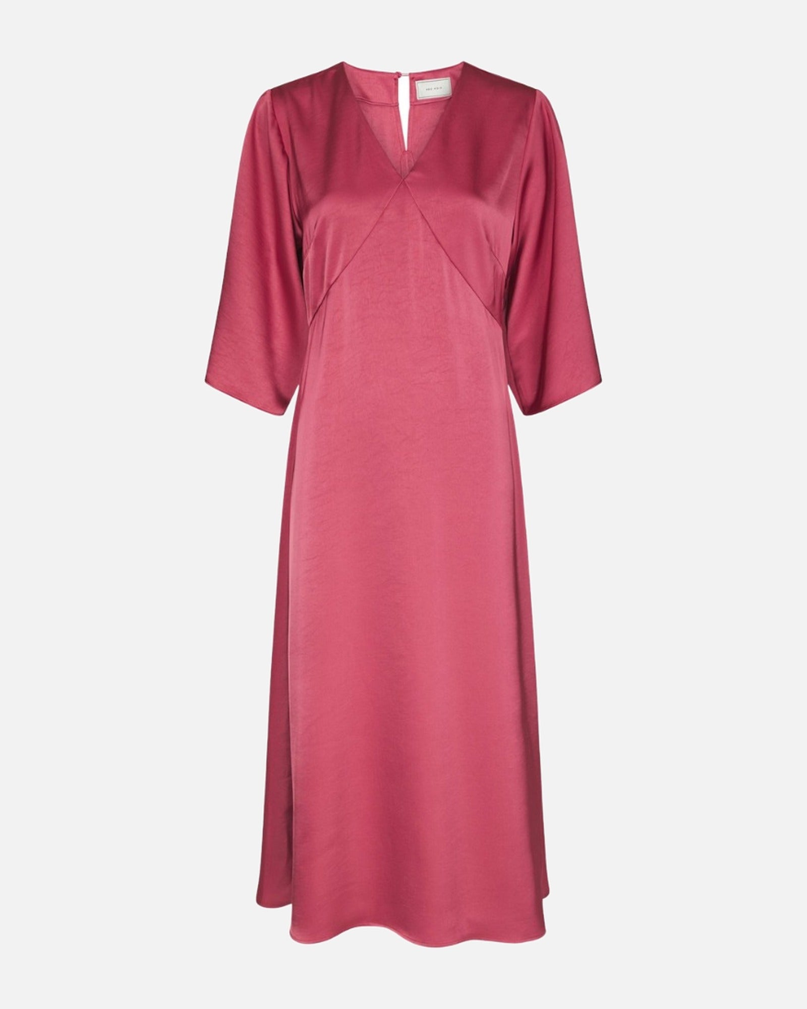Remara Heavy Sateen Dress - 430 CHERRY PINK