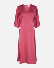 Remara Heavy Sateen Dress - 430 CHERRY PINK
