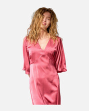Remara Heavy Sateen Dress - 430 CHERRY PINK