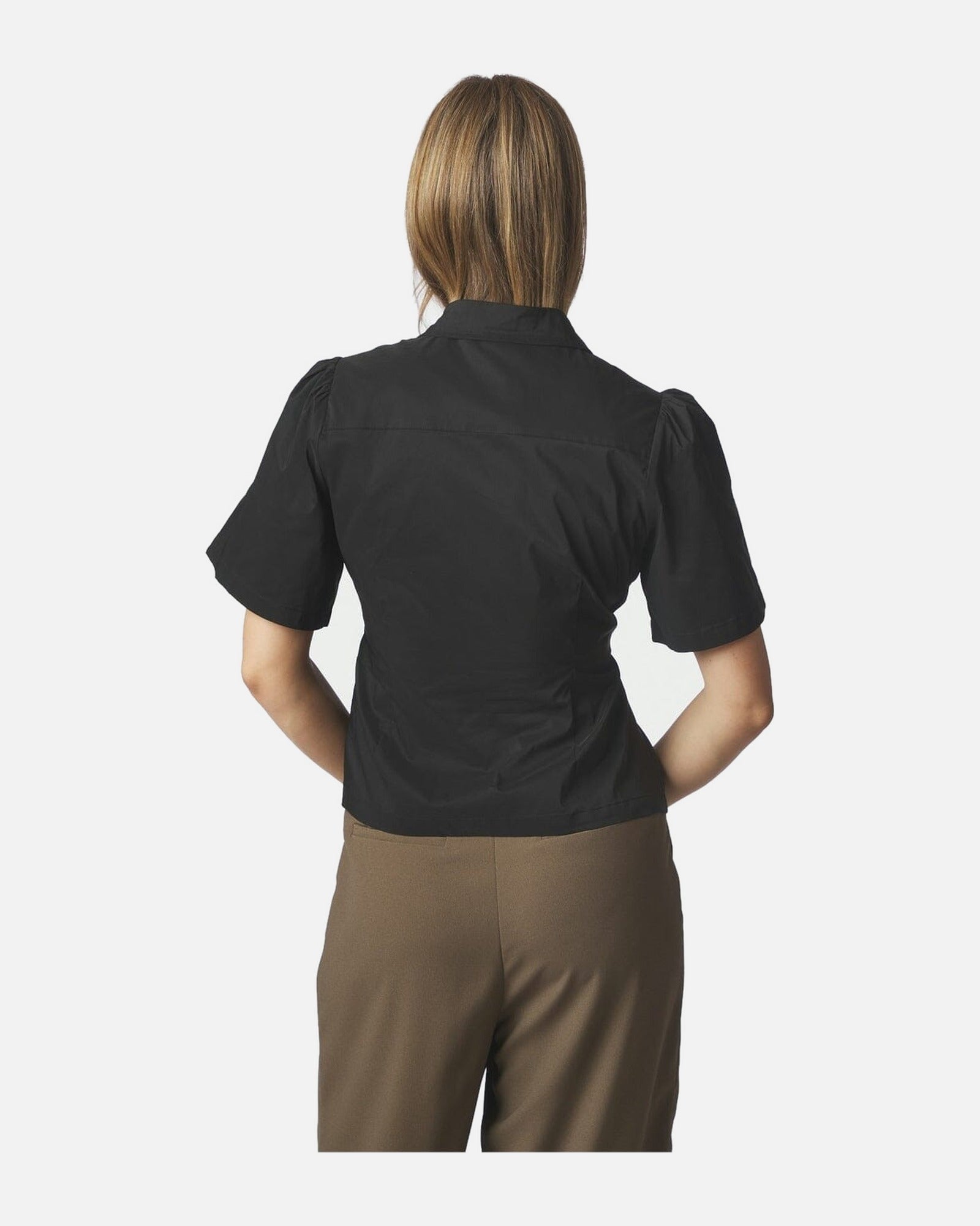 Balara Poplin Shirt - 100 BLACK