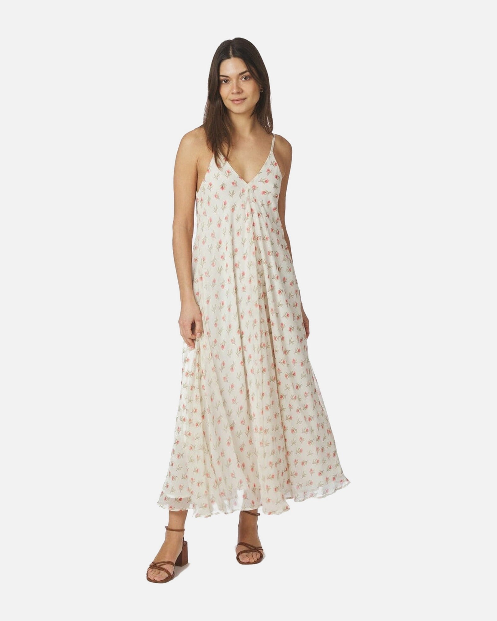 Grazia Flower Dress - 121 OFF WHITE