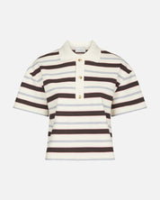 Vennera Triple Stripe Polo Tee - 130 GREY