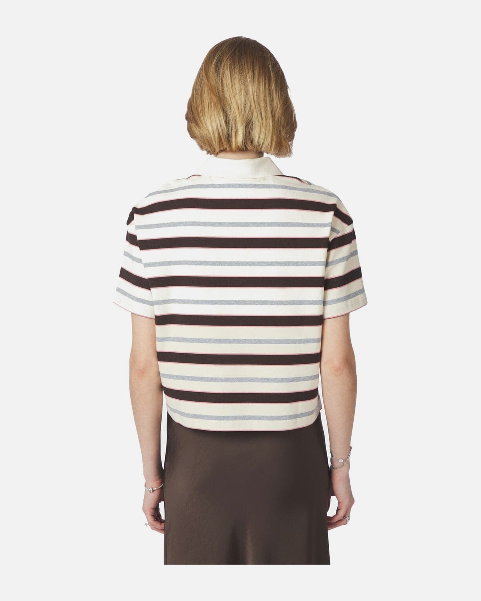 Vennera Triple Stripe Polo Tee - 130 GREY