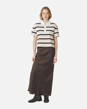 Vennera Triple Stripe Polo Tee - 130 GREY