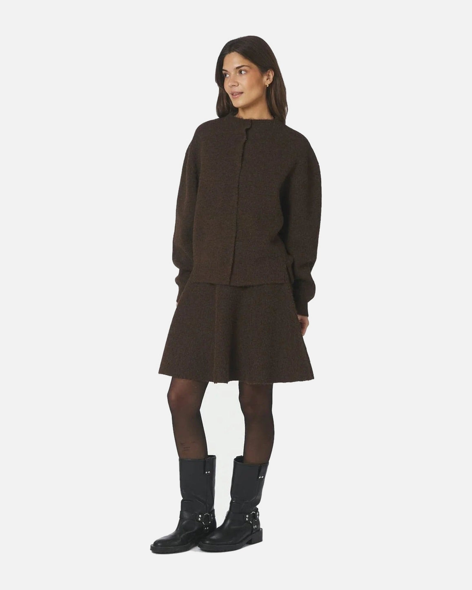 Neo Noir Dione Fluffy Knit Cardigan