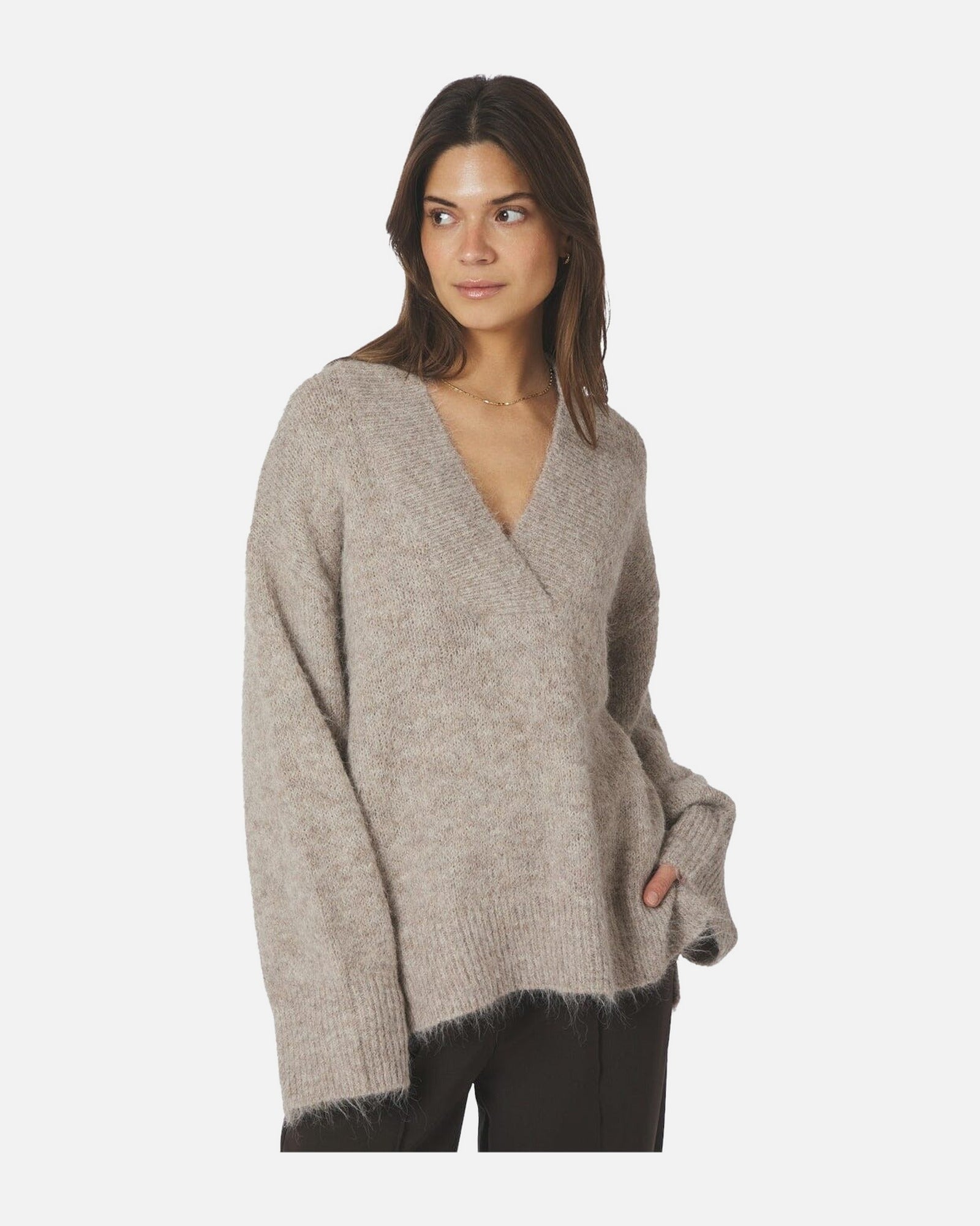 Neo Noir Melli Fluffy Knit Blouse