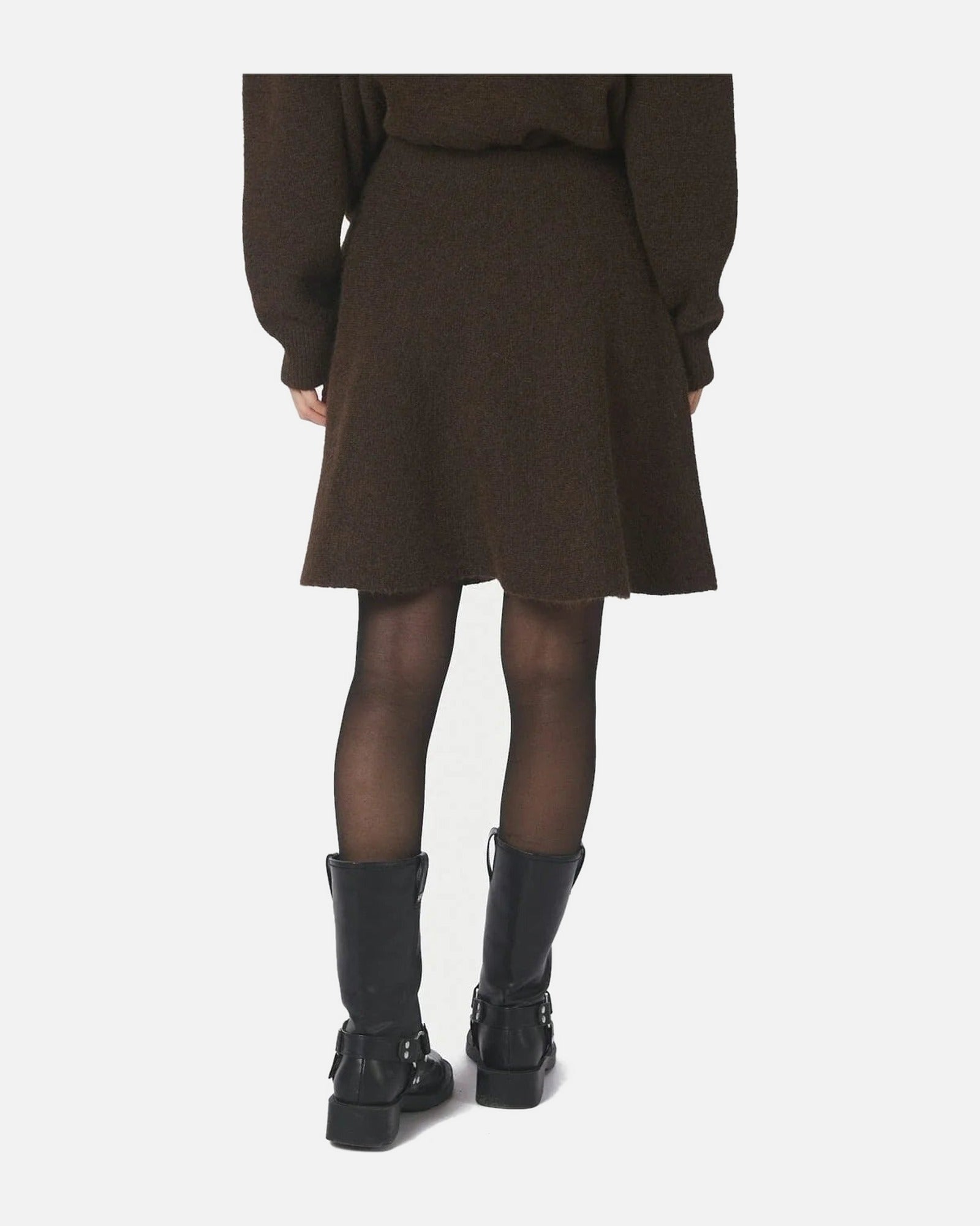 Neo Noir Renata Fluffy Knit Skirt