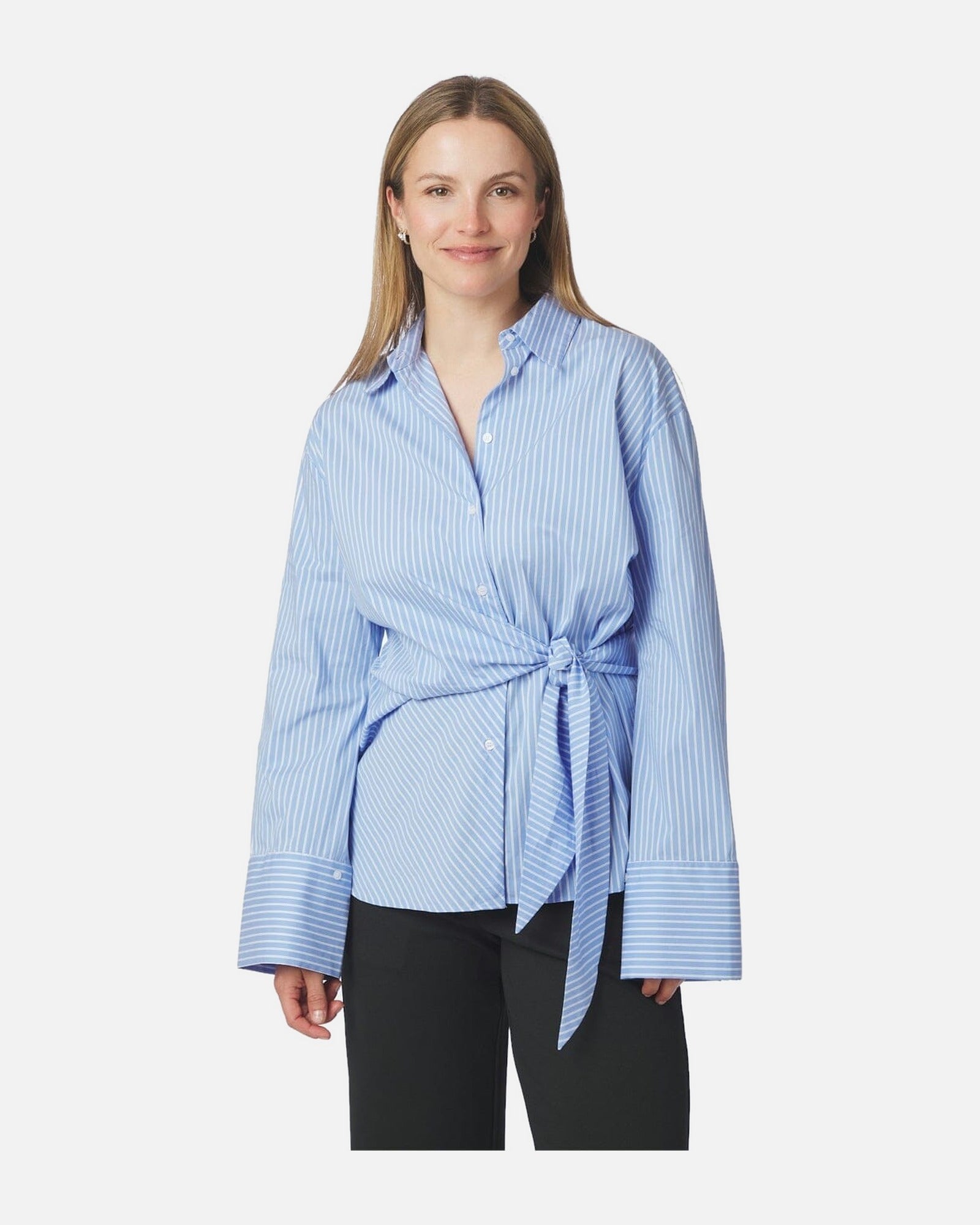Helisa Stripe Shirt - 145 LIGHT BLUE