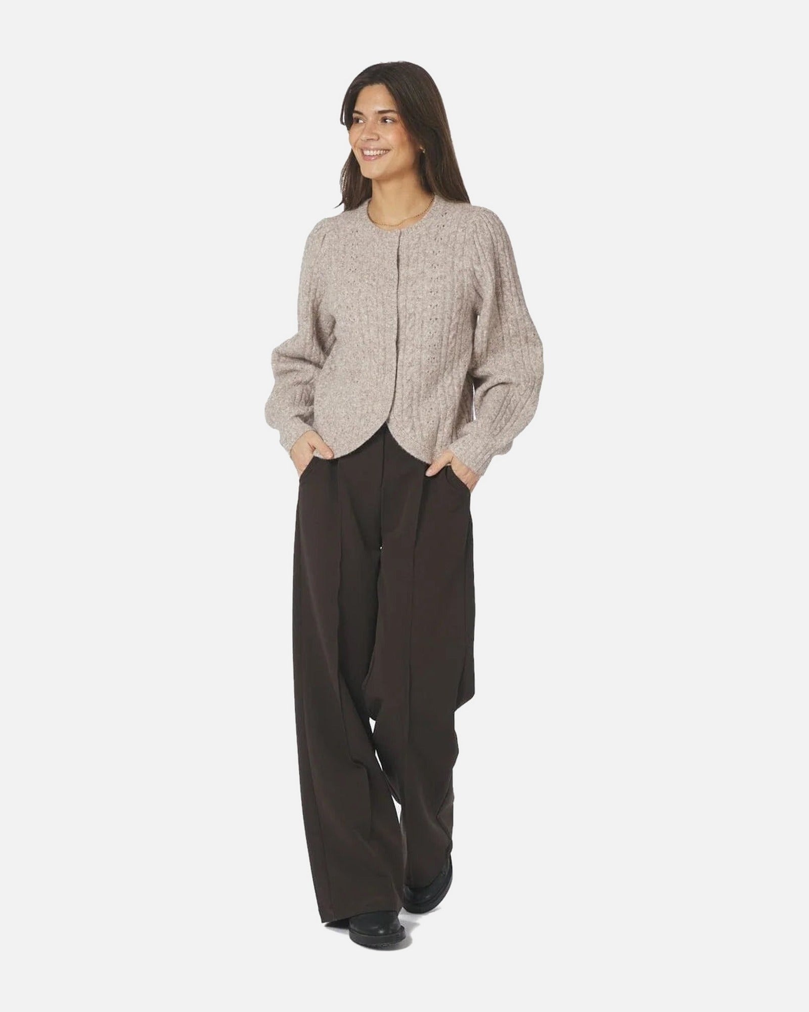 Neo Noir Koteas Cable Knit Cardigan
