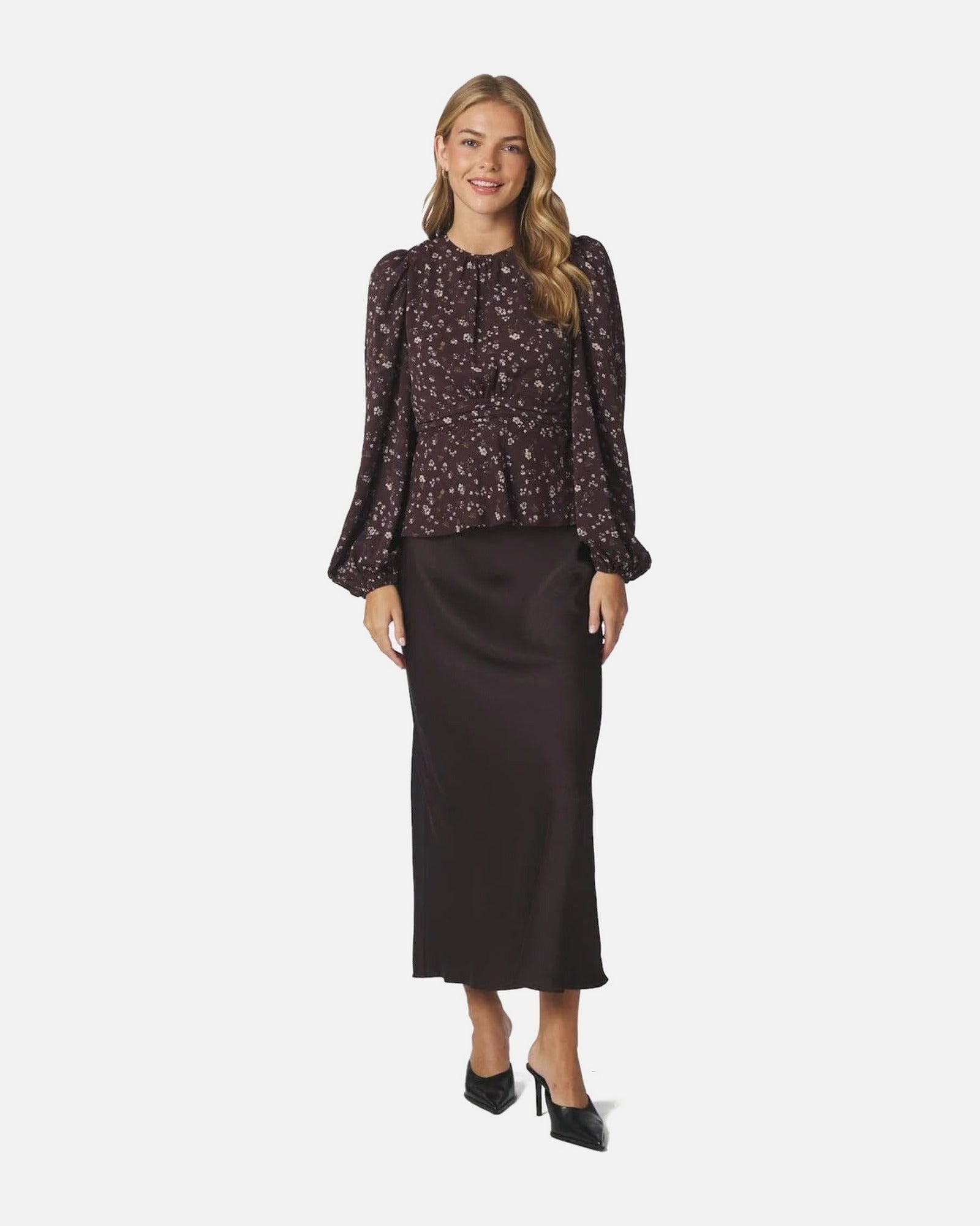 Neo Noir Delphine Flowerbunch Blouse