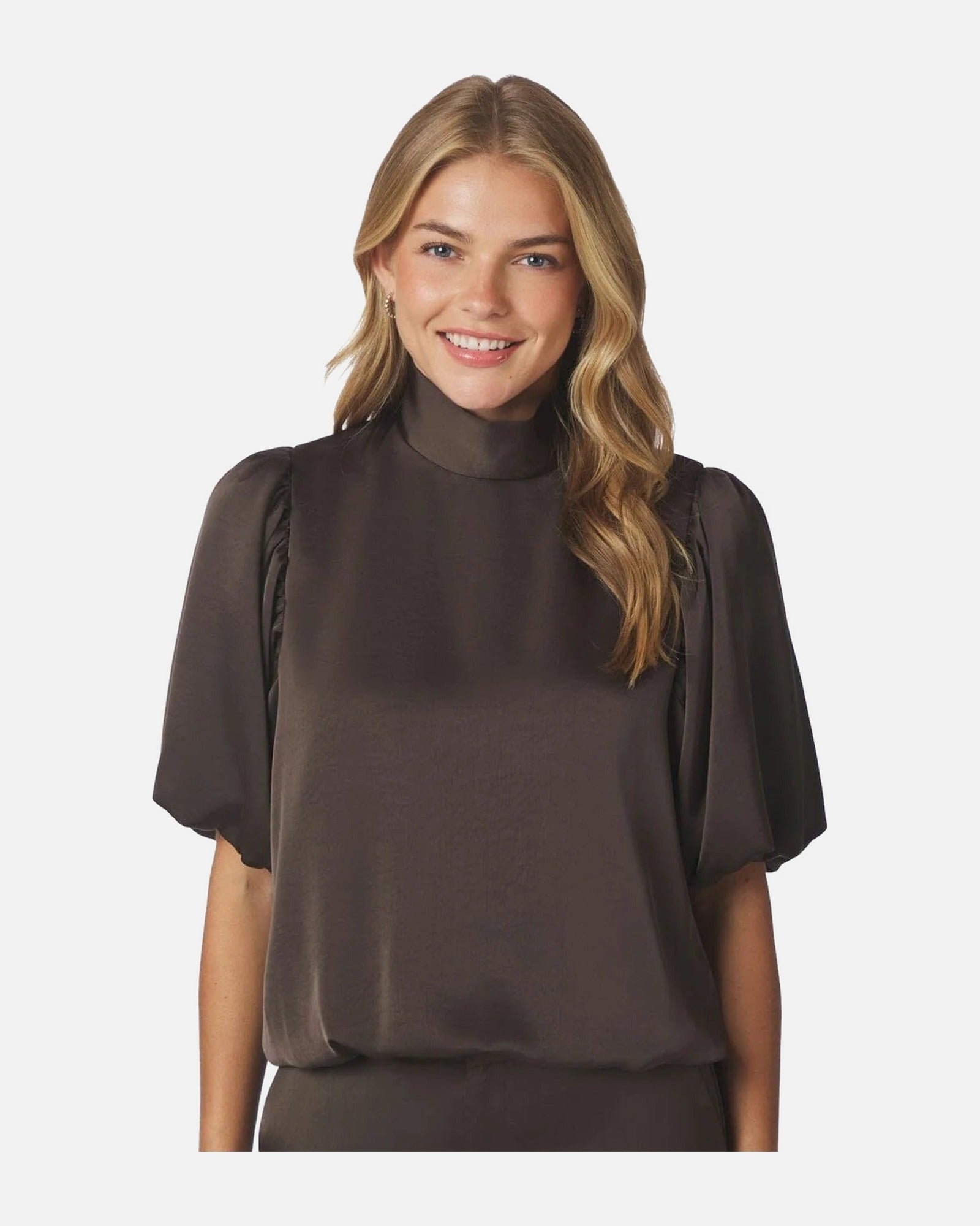 Neo Noir Parisa Heavy Sateen Blouse