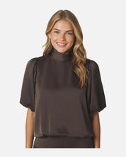 Neo Noir Parisa Heavy Sateen Blouse