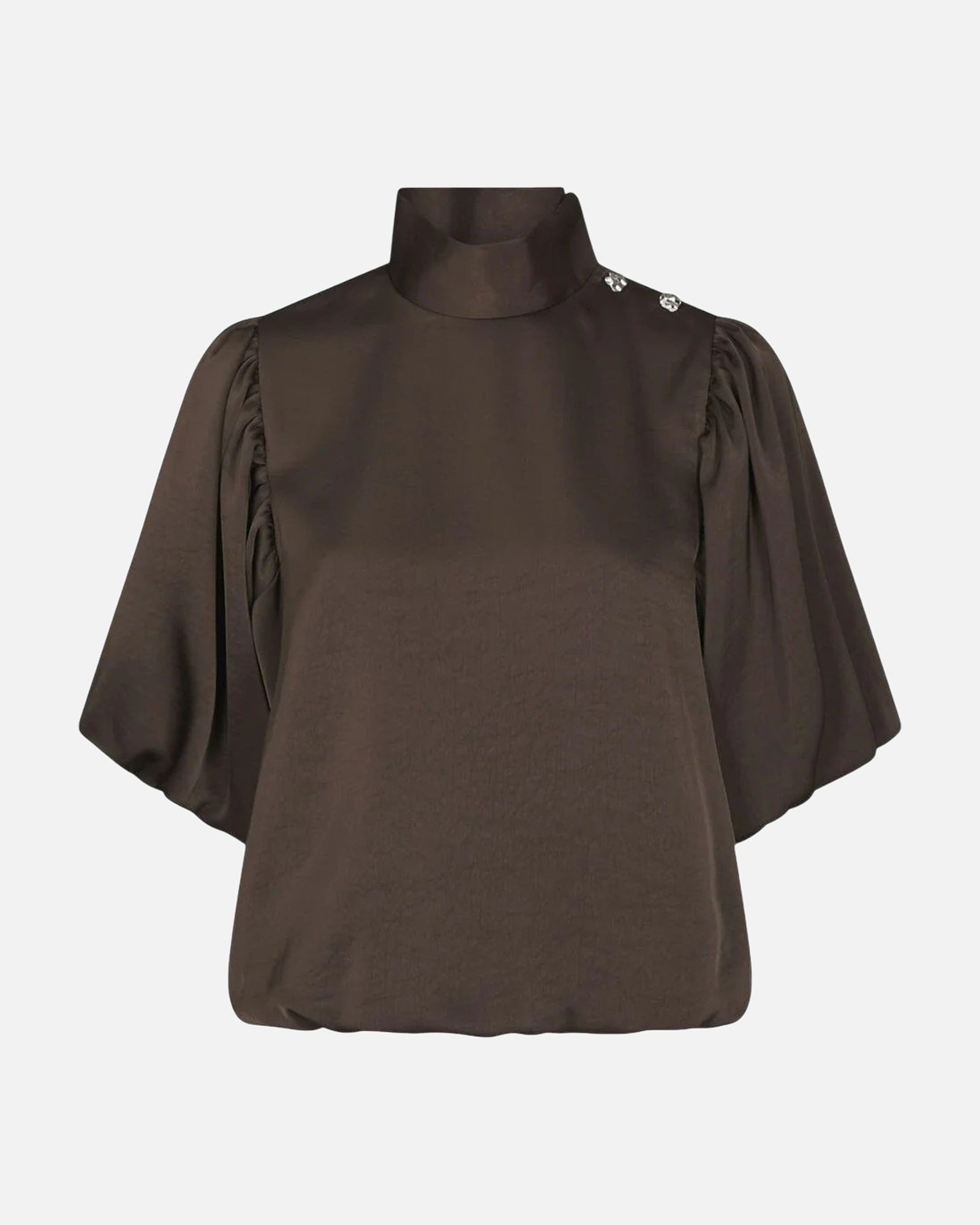 Neo Noir Parisa Heavy Sateen Blouse