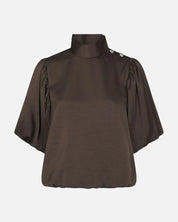 Neo Noir Parisa Heavy Sateen Blouse