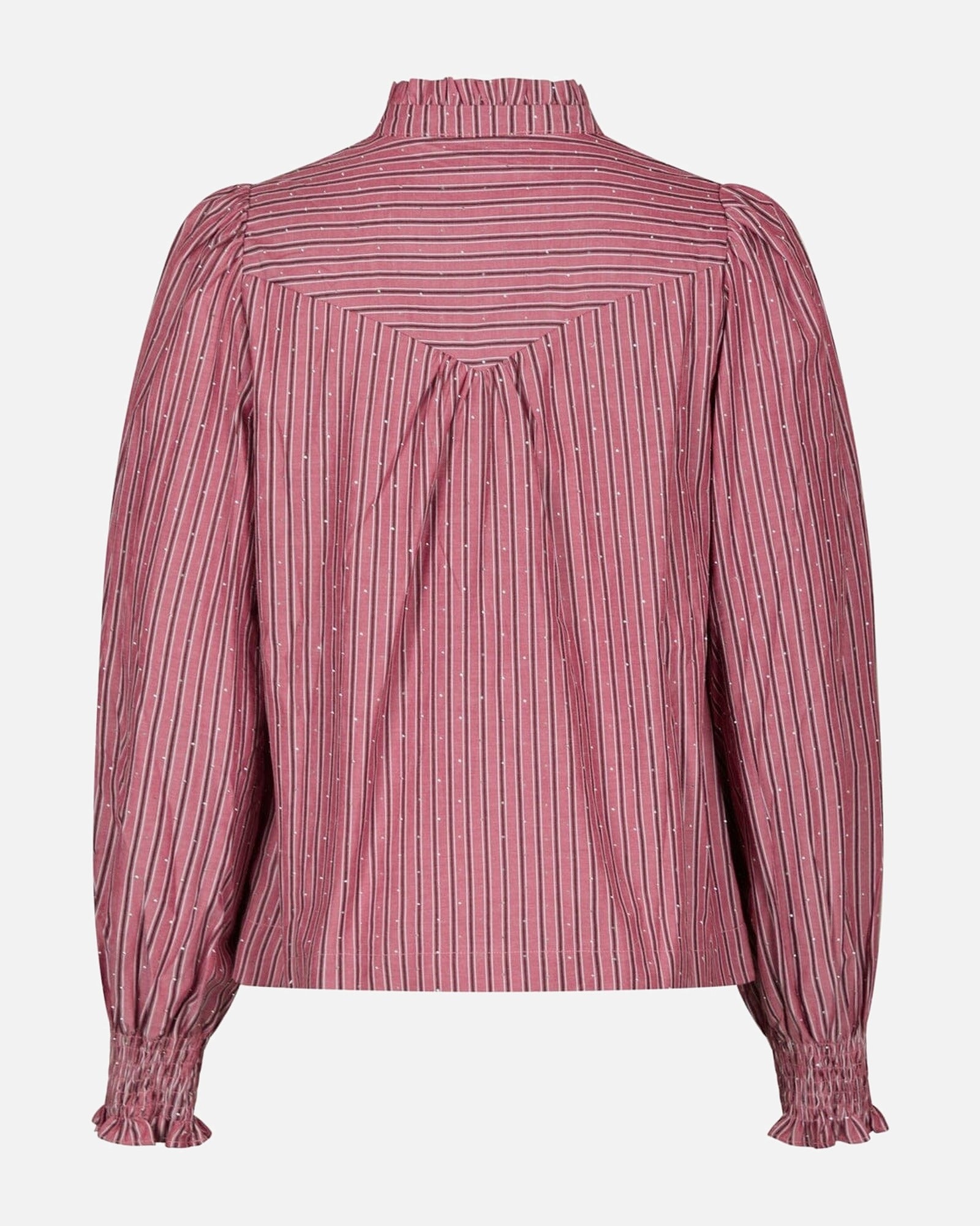 Astrida Soft Stripe Stone Blouse - 393 DARK ROSE