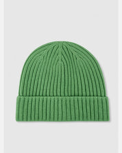 HAT RIBBED CARDED MERINO WOOL 450 GREEN