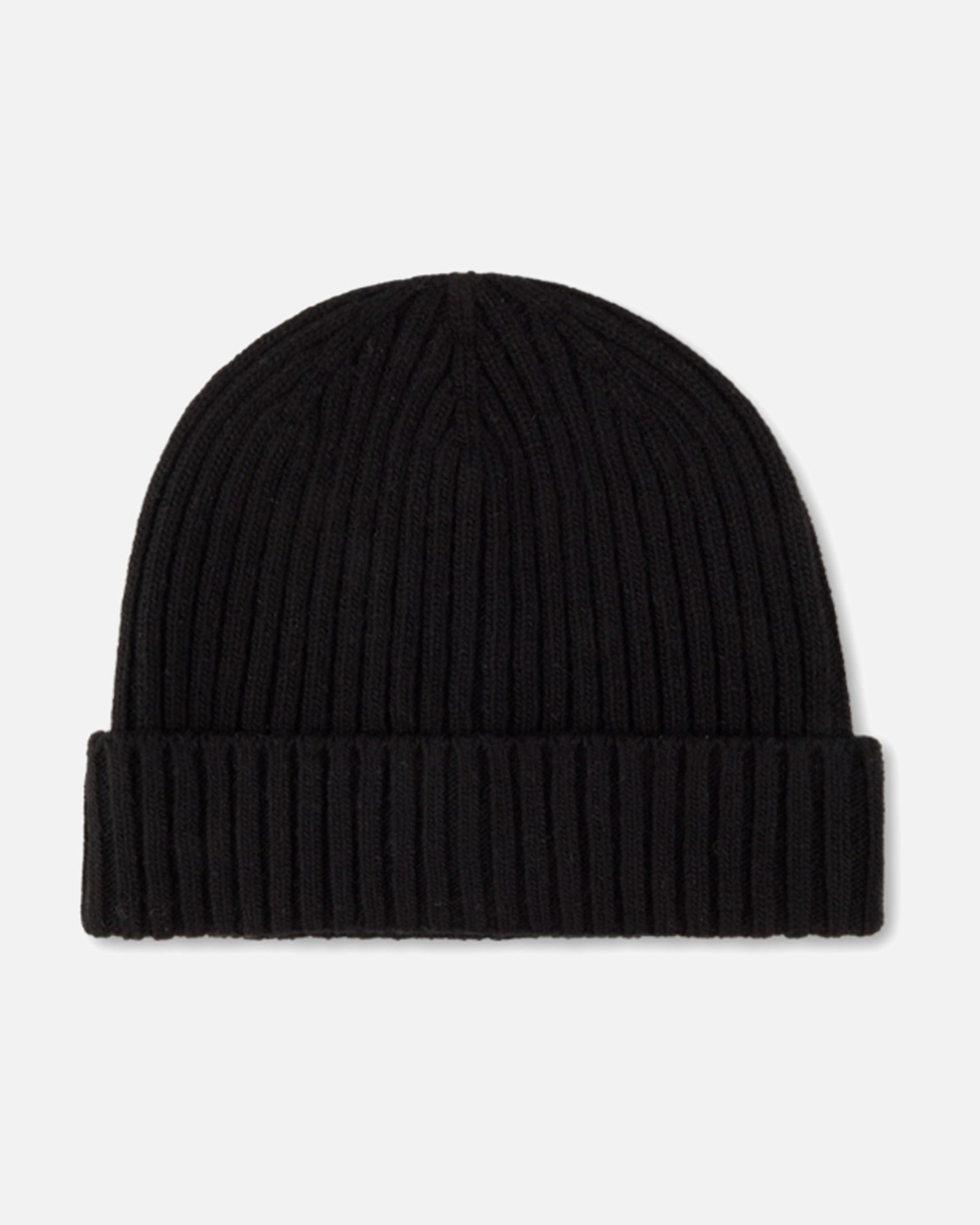Hat Ribbed Carded Merino Wool - 600 BLACK