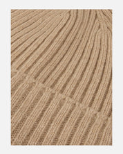 Hat Ribbed Carded Merino Wool - 220 BEIGE