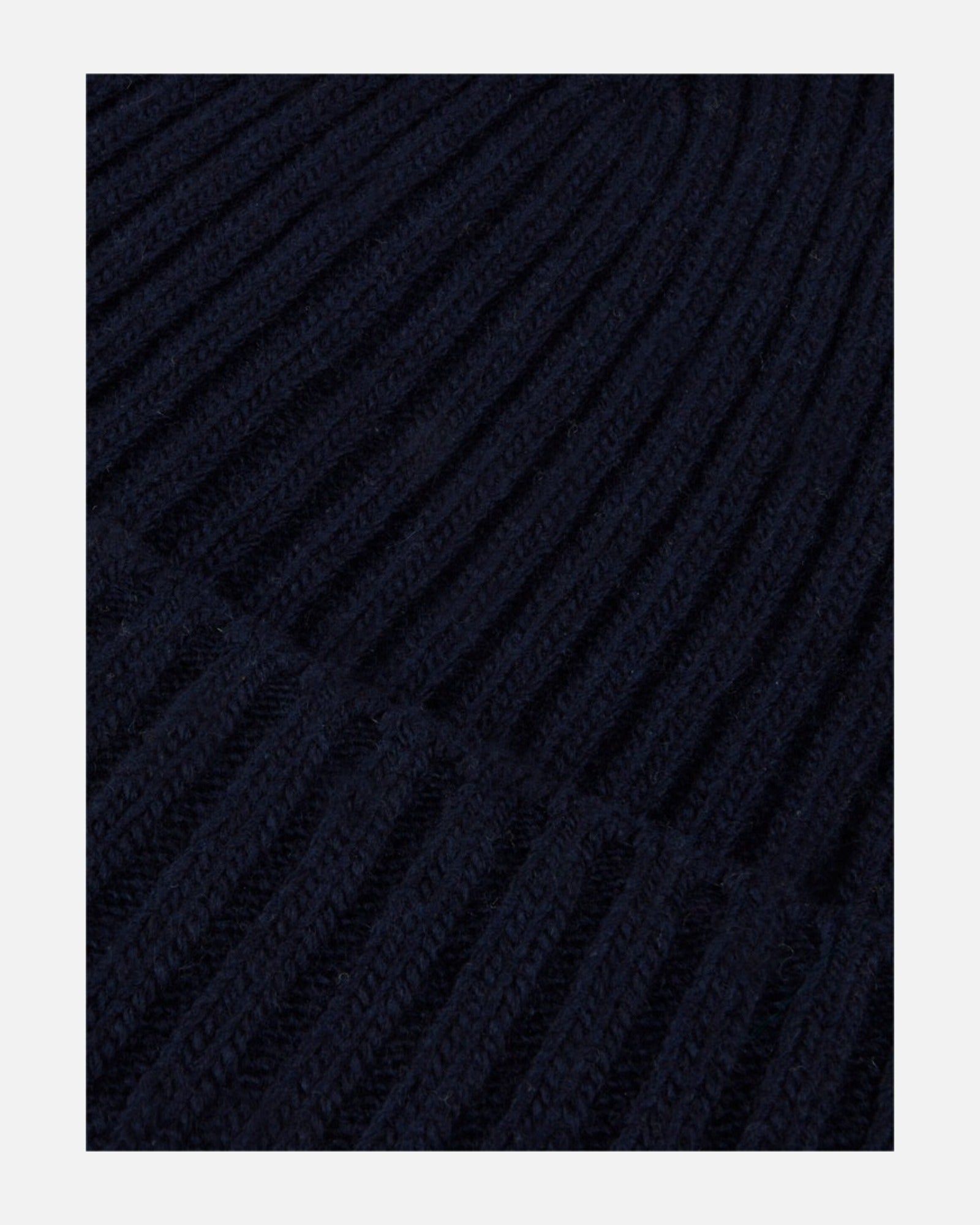 Hat Ribbed Carded Merino Wool - 190 NAVY