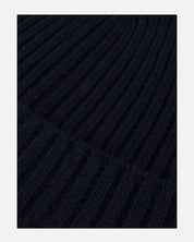 Hat Ribbed Carded Merino Wool - 190 NAVY