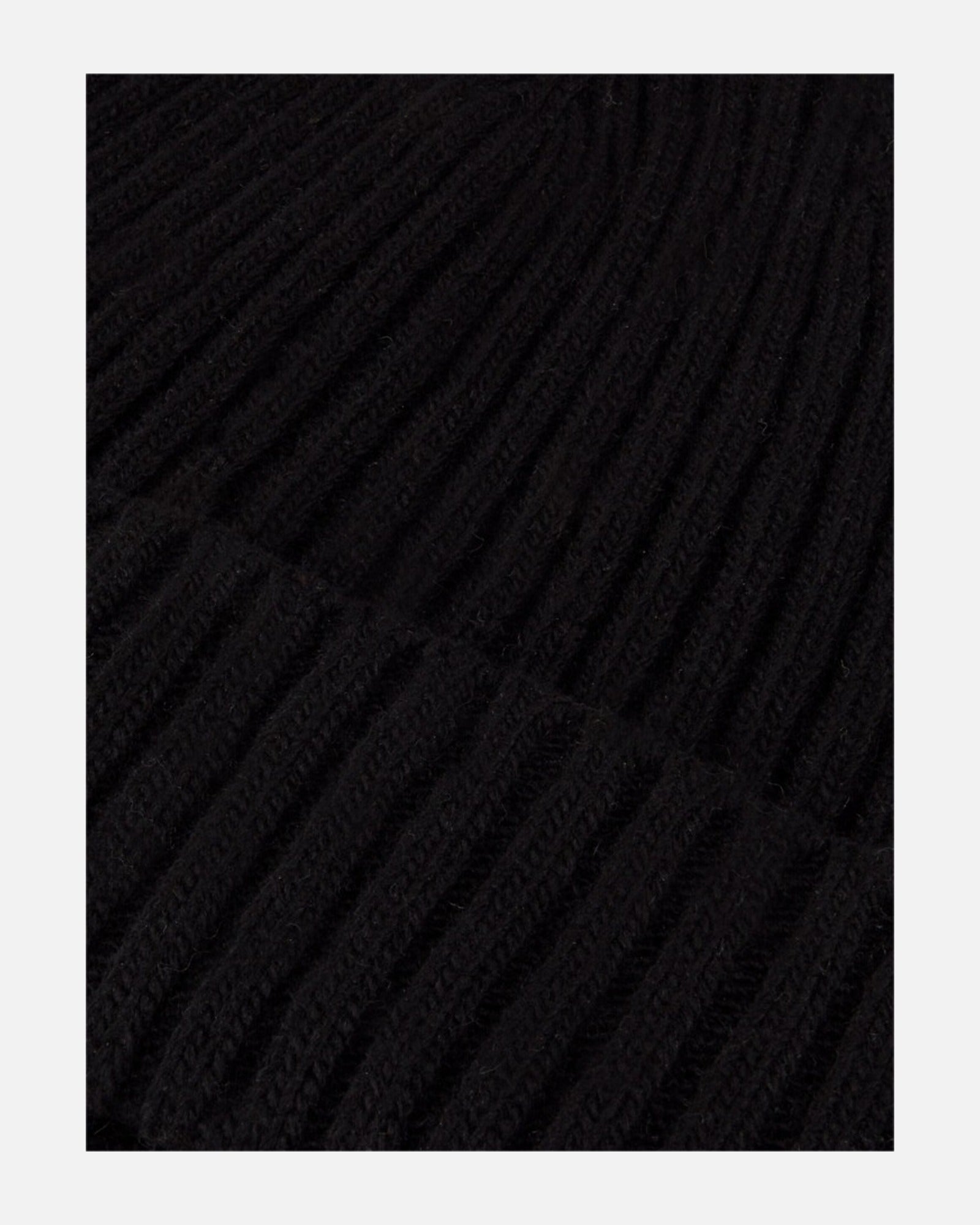 Hat Ribbed Carded Merino Wool - 600 BLACK