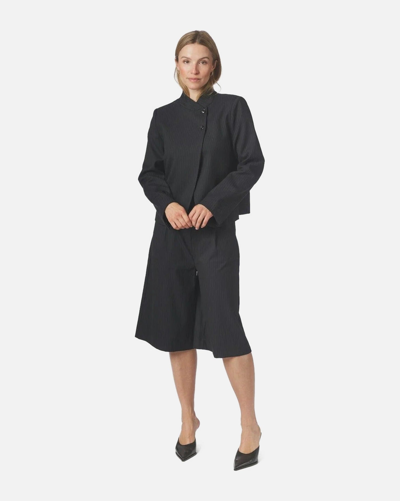 Neo Noir Tiria Slim Pinstripe Blazer