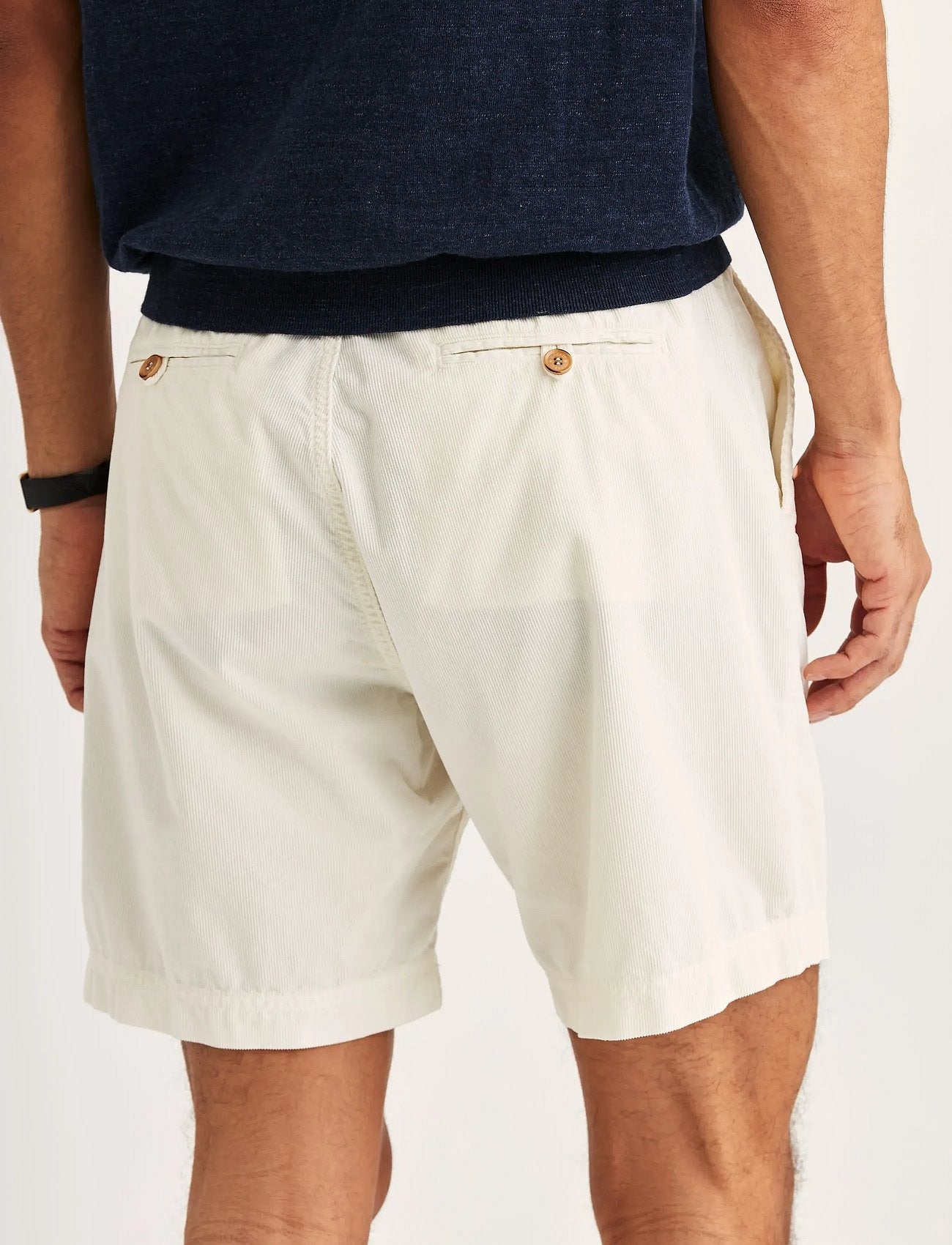 Morris Fenix Summer Cord Shorts Off White