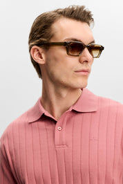 SIMON STRIPE POLO E195 WITHERED ROSE