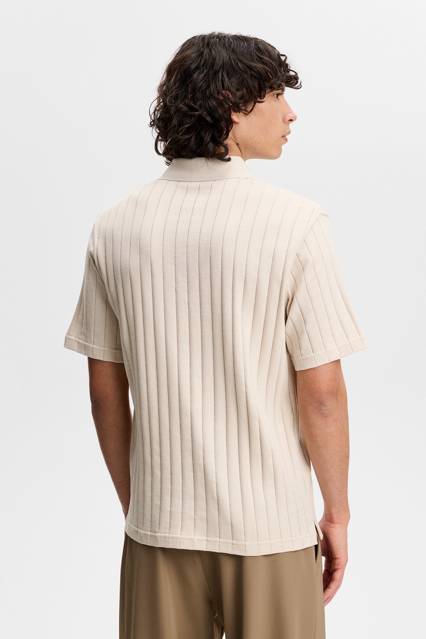 SIMON STRIPE POLO U029 MOONBEAM