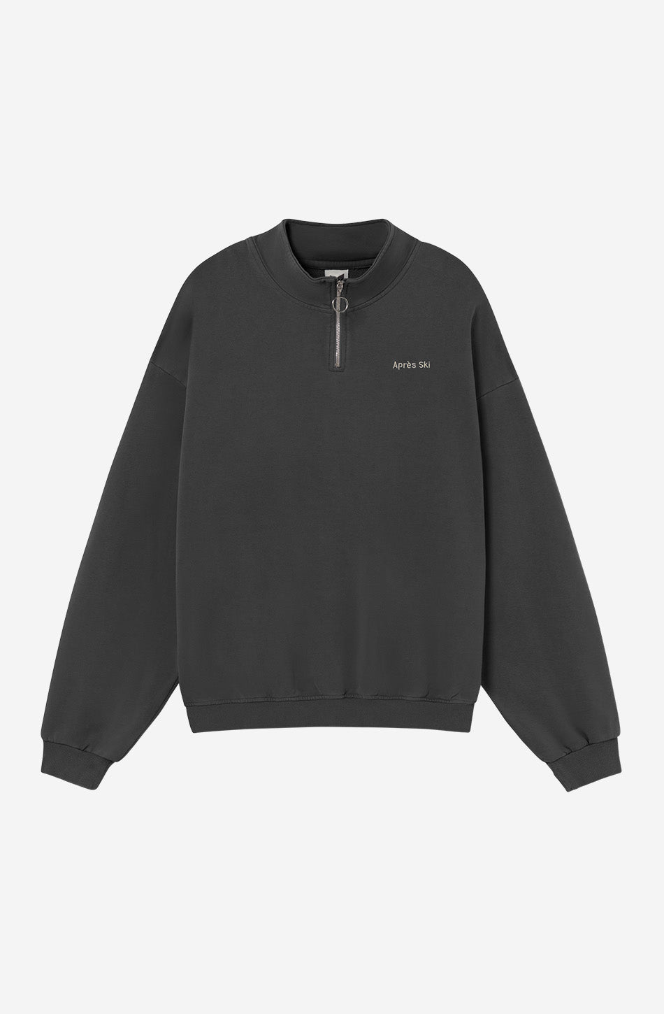 CREW ZIPPER WASHED APRES SKI BLACK