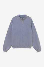 CREW ZIPPER WASHED APRES SKI STEEL BLUE