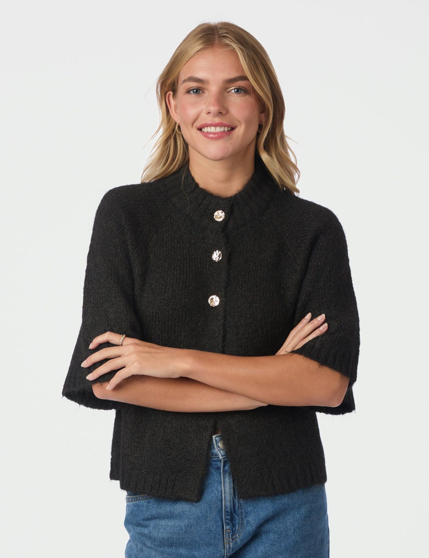 BENUTA FLUFFY KNIT CARDIGAN
