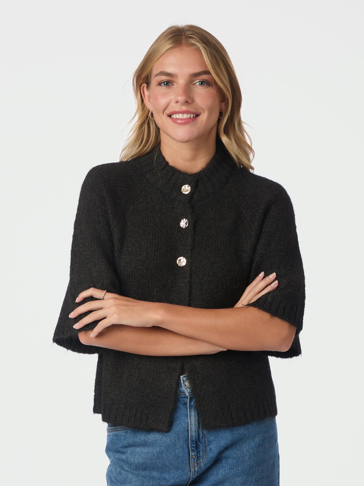 BENUTA FLUFFY KNIT CARDIGAN