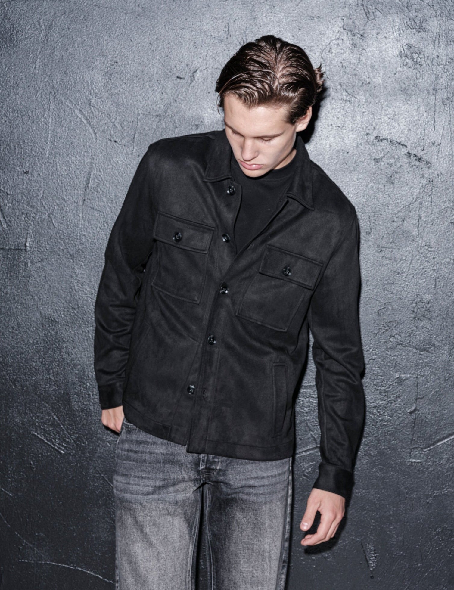 DENKI OVERSHIRT 02 BLACK