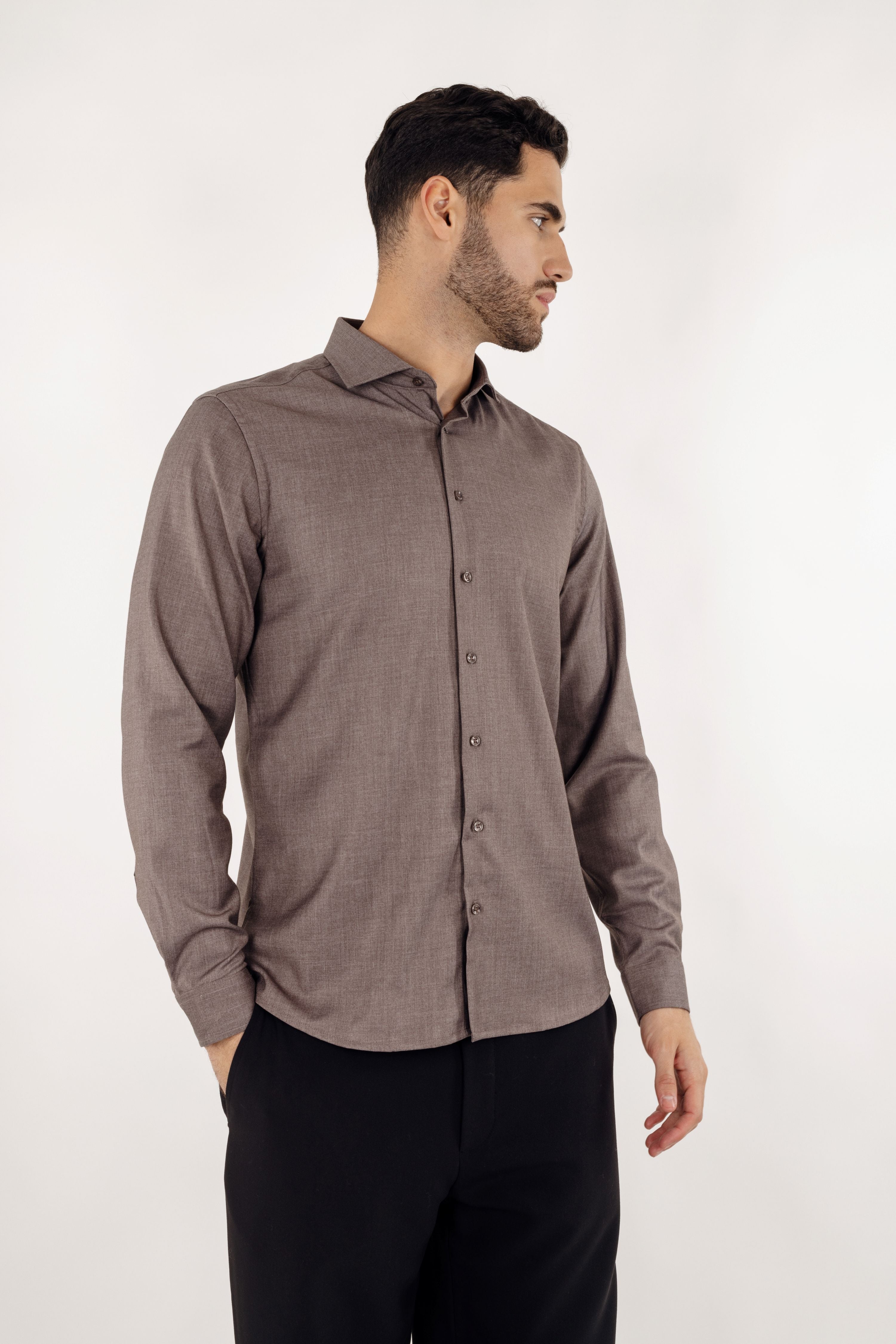 BRIMI SHIRT BROWN MELANGE
