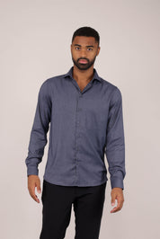 BRIMI SHIRT DARK BLUE MELANGE