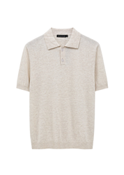 BRYSON S/S POLO KNIT 04 ECRU