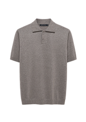 BRYSON S/S POLO KNIT 21 MID BROWN