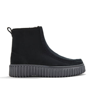 1219 BLACK WARMLINED SUEDE