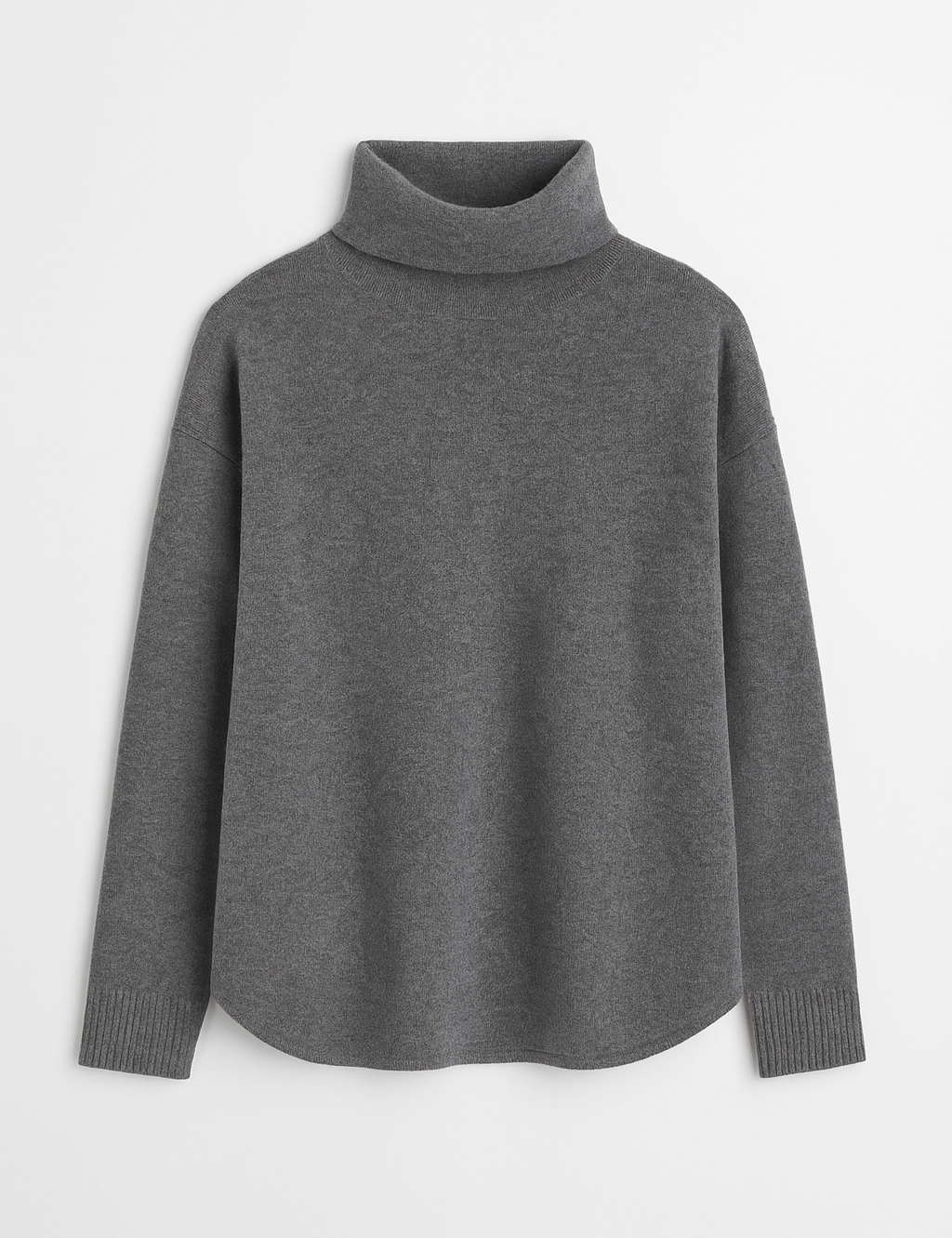 CURVED TURTLENECK CASHMERE